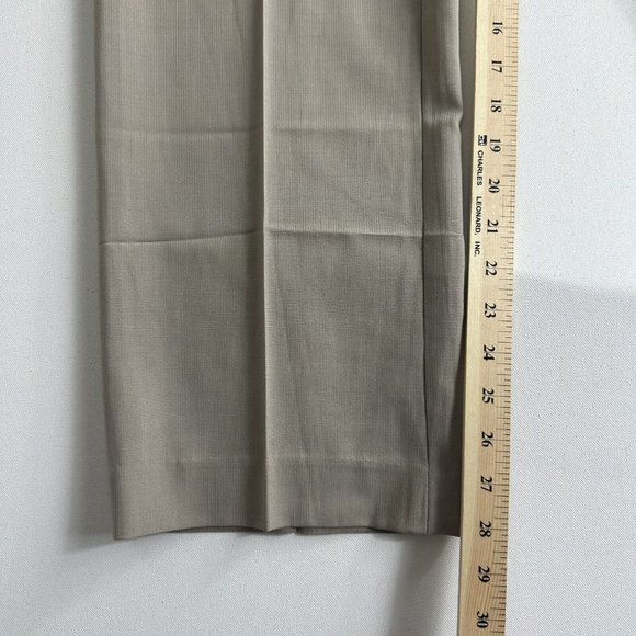 Hugo Boss Cagan Pants Mens 38R Solid Beige Wool Blend Flat Front Slacks - Picture 8 of 10